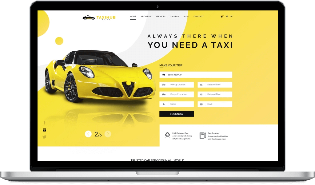 Taxi booking website