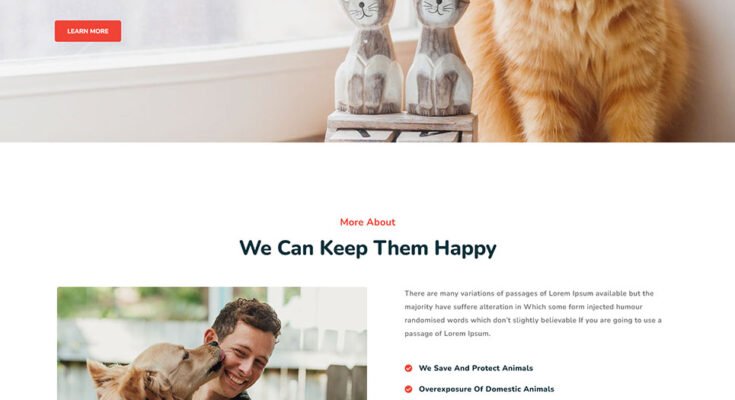 Pets Care Service Website