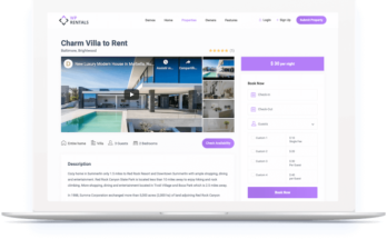 rental booking website development