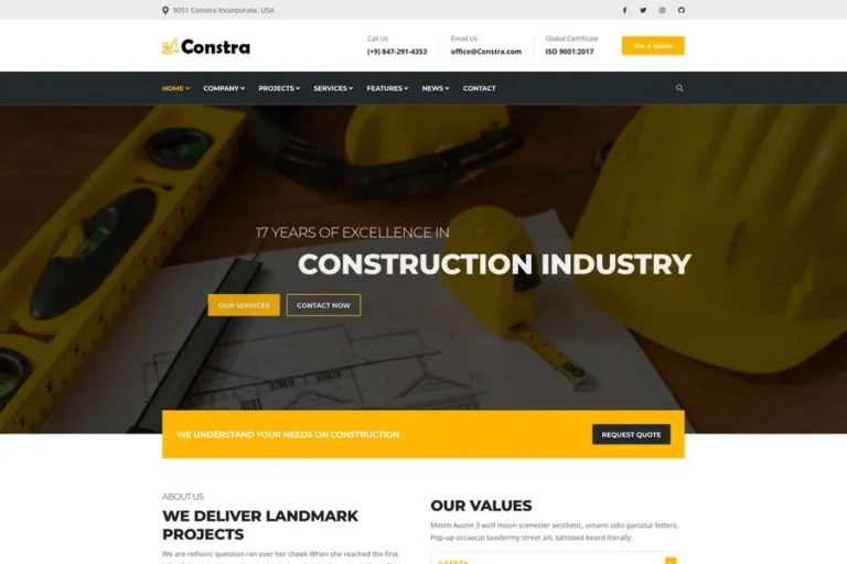 Construction Website Templates