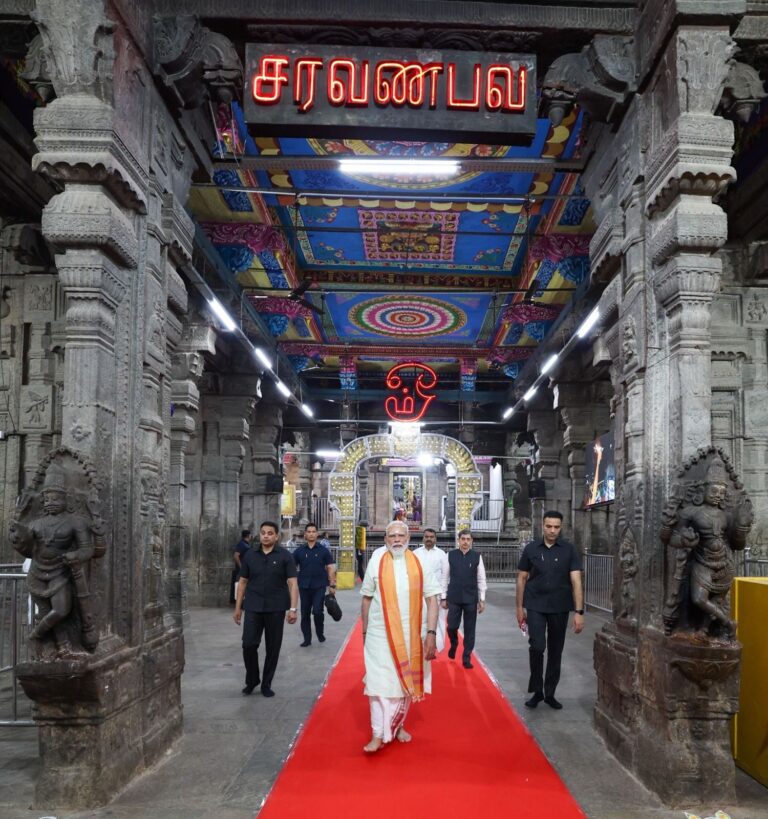 மோடி திருப்பரங்குன்றம் வருகை