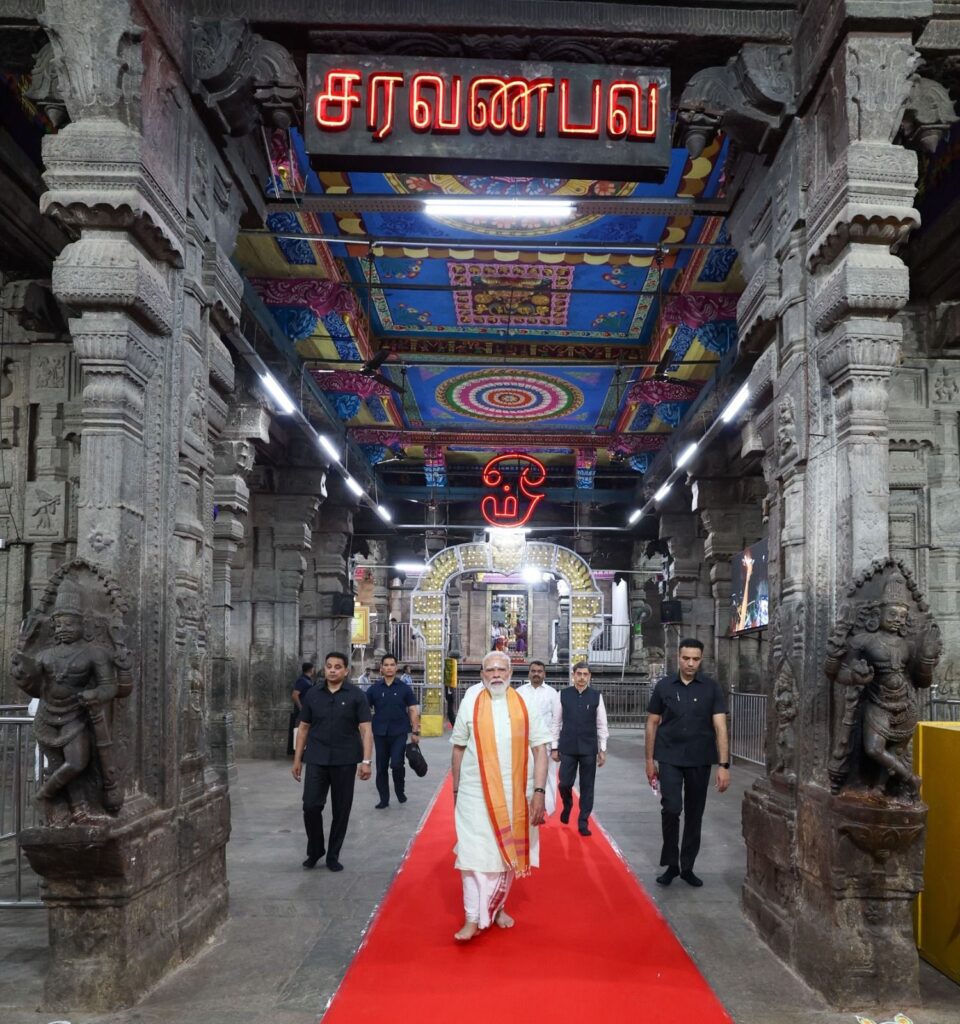 மோடி திருப்பரங்குன்றம் வருகை