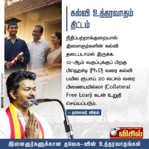 TVK விஜய் அறிவிப்புகள்