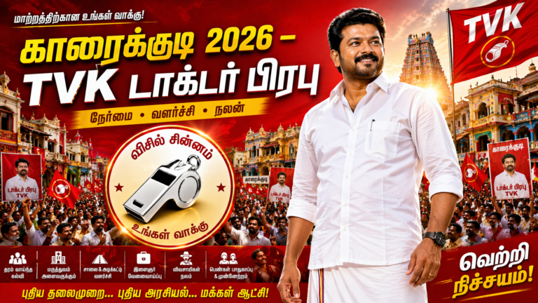 Karaikudi TVK candidate Prabhu