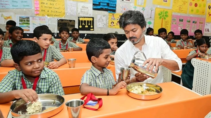 Vijay breakfast with Students