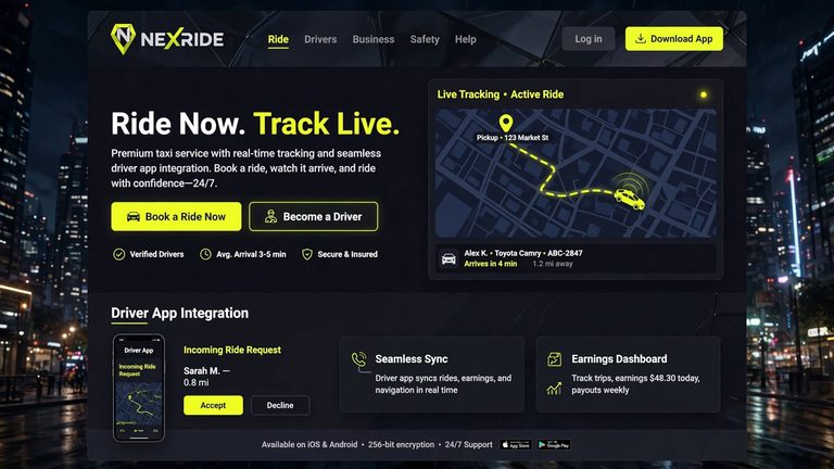 Best Taxi Templates, WordPress Themes