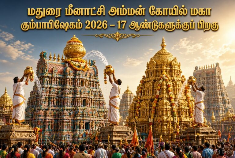 மதுரை மீனாட்சி அம்மன் கோயில் 17 ஆண்டுகளுக்குப் பிறகு மகா கும்பாபிஷேகம்