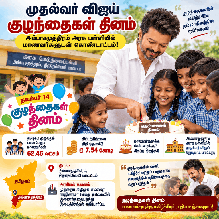 முதல்வர் விஜய் குழந்தைகள் தினம்
